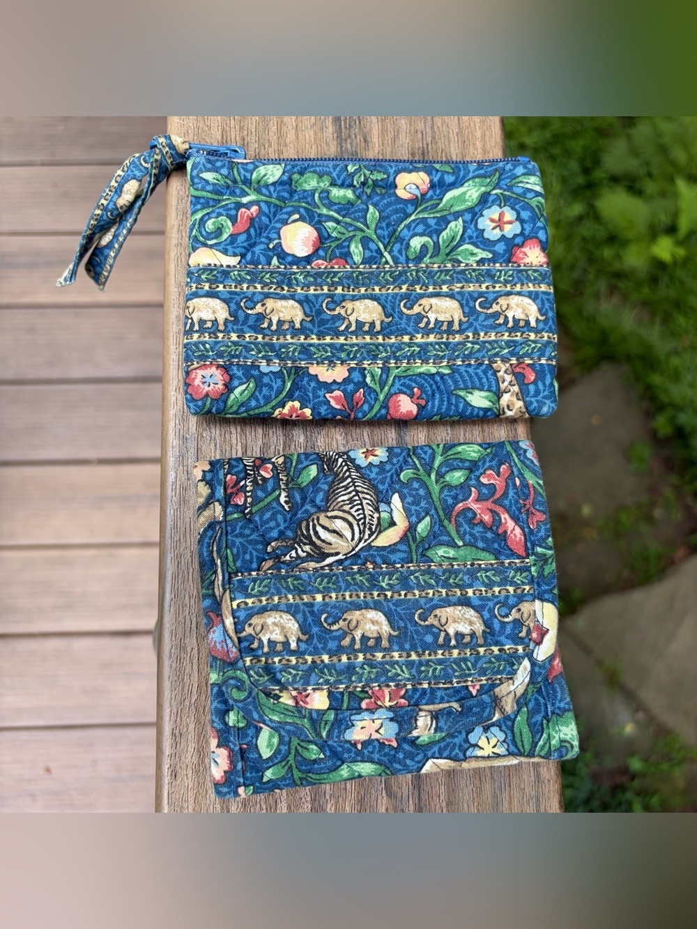 TWO Pieces Vera Bradley Animal Kingdom 2000 Trifold Wallet AND Coin Purse EUC - Picture 14 of 15